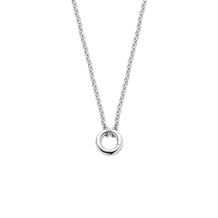 Zilveren jasseron collier met connector – gerhodineerd 925 zilver