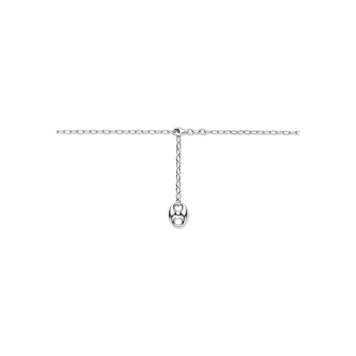 925 Zilveren ketting met hanger koffieboon