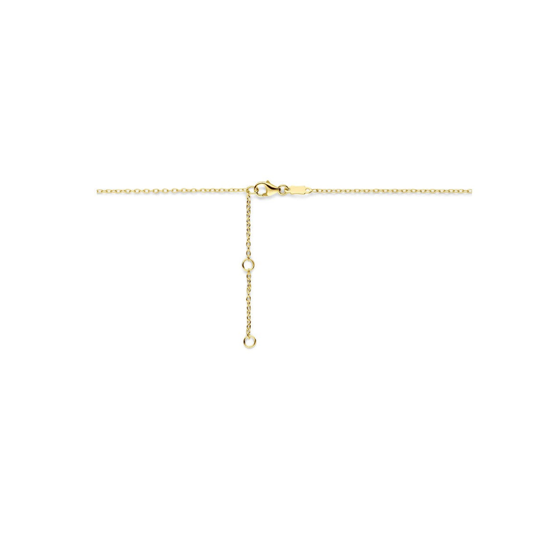 Gouden dames ketting 14k met verfijnde tussenstukken