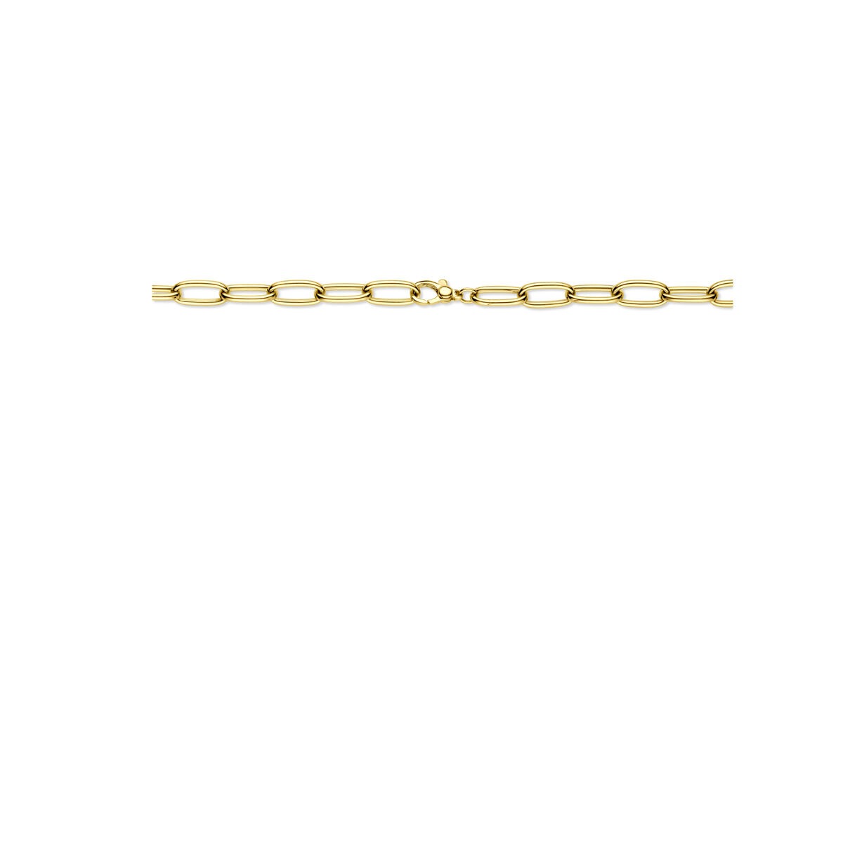 14k Geelgouden collier met draadschakels dames