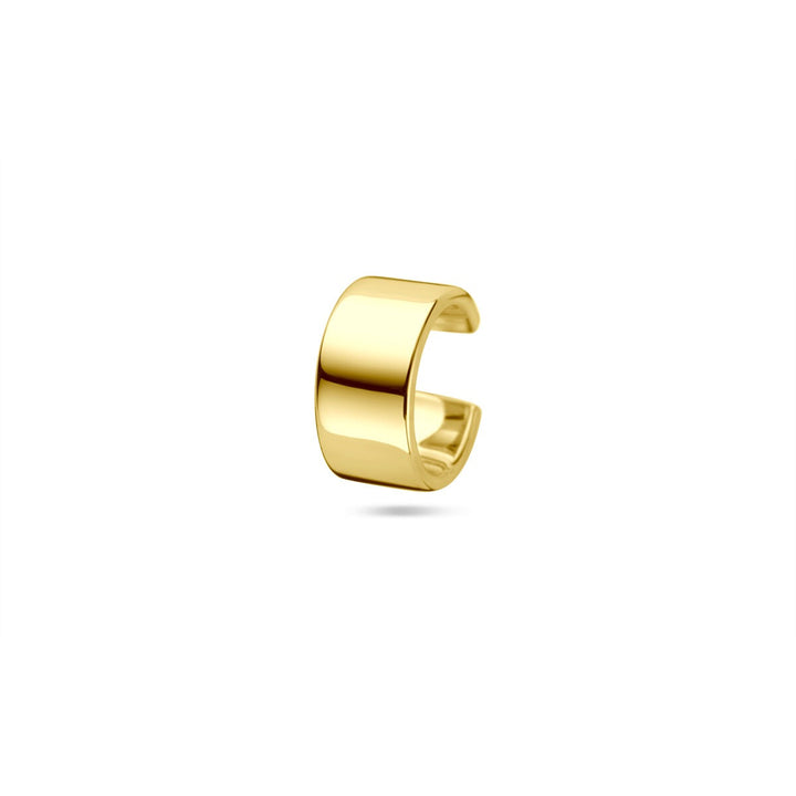 Verguld zilveren ear cuff – 925 zilver met geelgouden plating, 11x5.5 mm