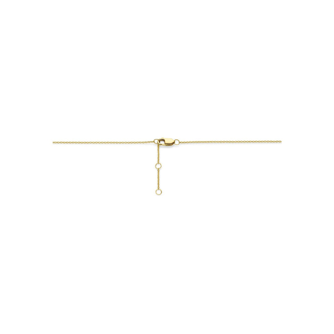 14k Geelgouden y-collier met diamant