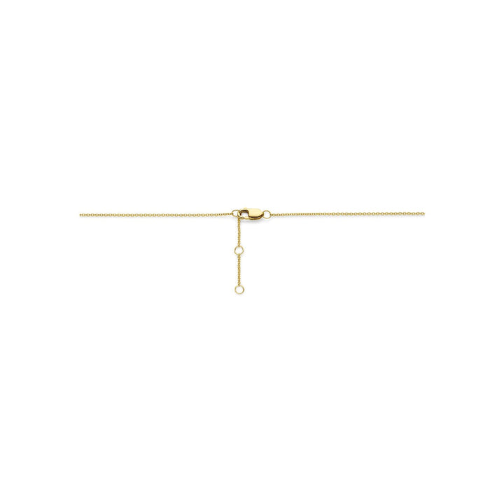 14k Geelgouden y-collier met diamant