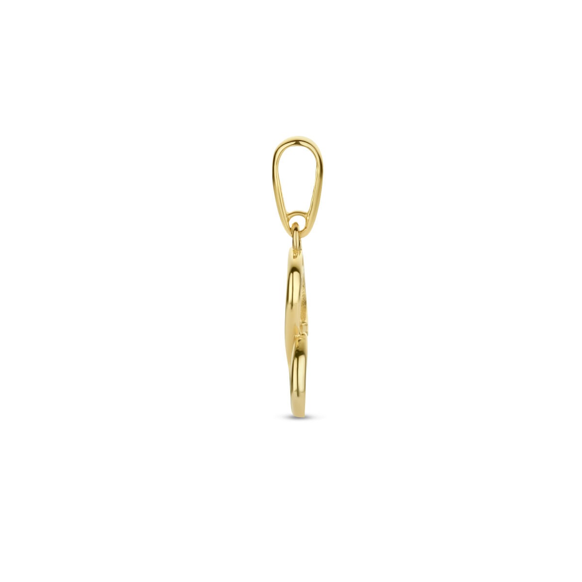 9k geelgouden infinity hanger – symbolisch dames sieraad voor eeuwige verbondenheid