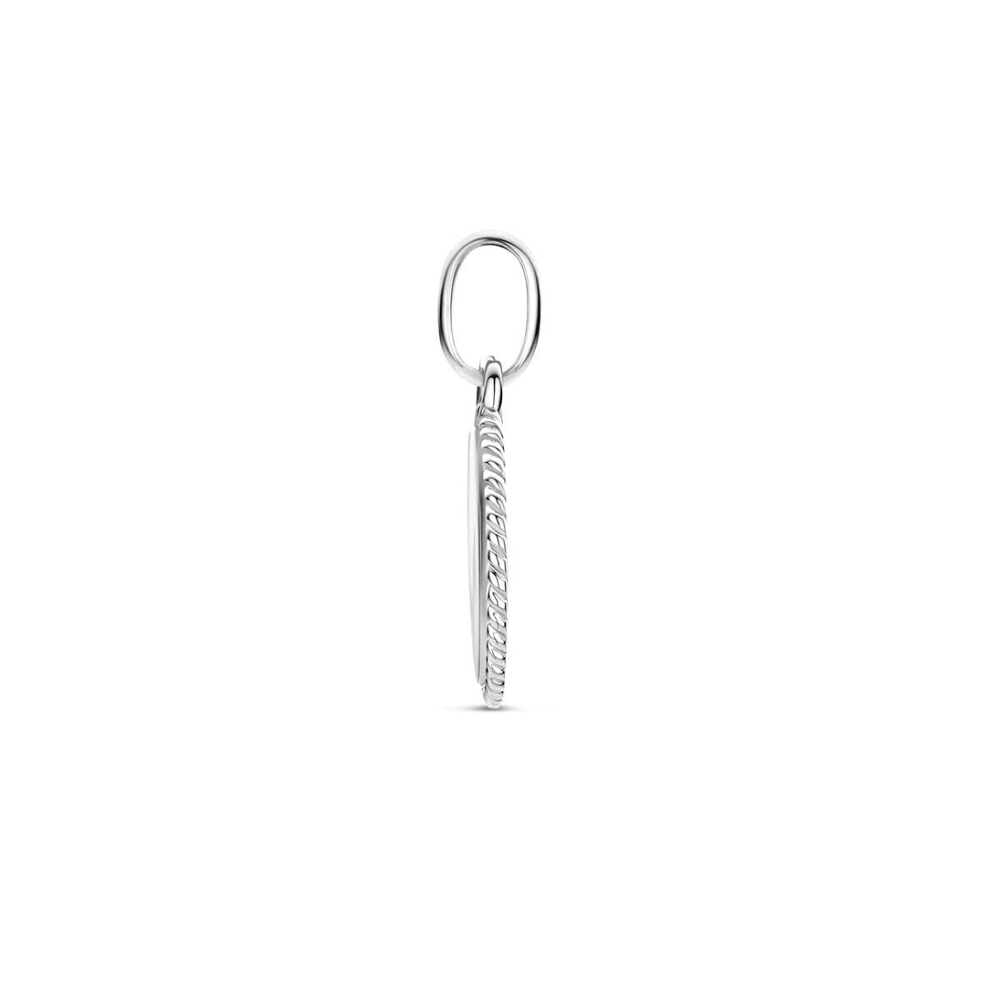 Gerhodineerd Zilveren Graveerhanger Rond – 19.5mm