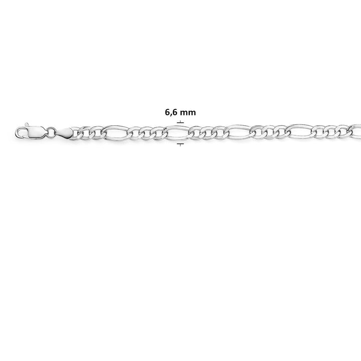 925 Zilveren Figaro Ketting 6,6 mm Heren