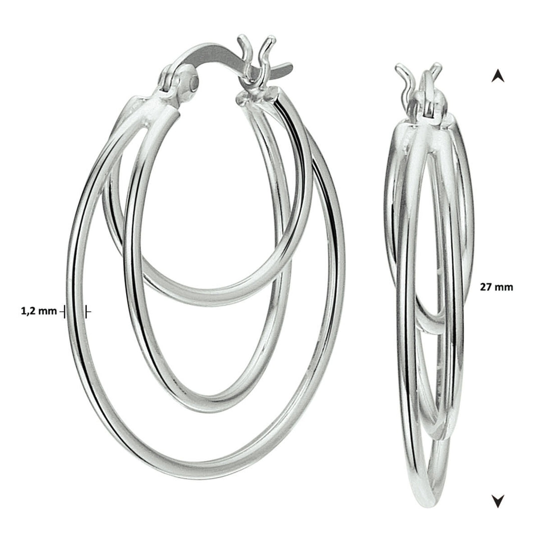 earrings silver rhodium plated
