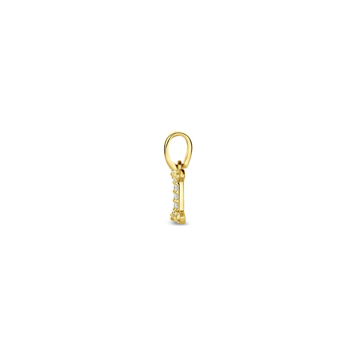14k geelgouden sterrenbeeld hanger met diamant