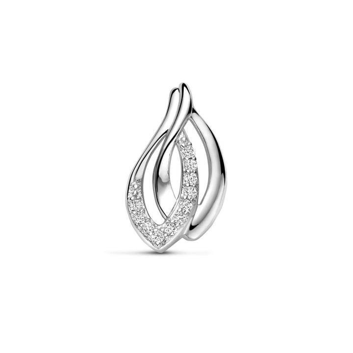 Zilveren hanger met zirkonia entourage – gerhodineerd 925 zilver