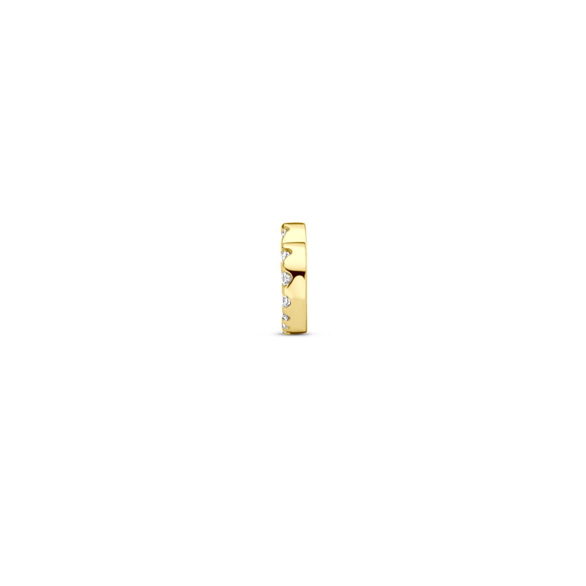 14k Geelgouden Hartjes Hanger met Diamant