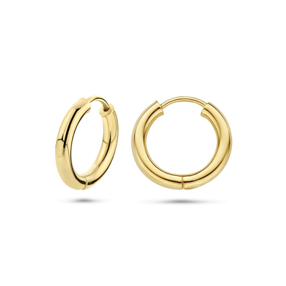 9k gouden oorringen – 15 mm