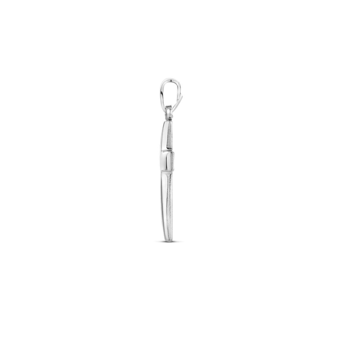Zilveren kruis hanger – gerhodineerd 925 zilver met luxe drielaagse afwerking