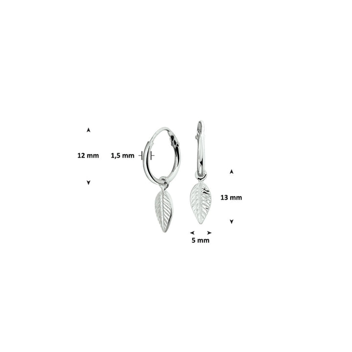 earrings spring silver rhodium plated