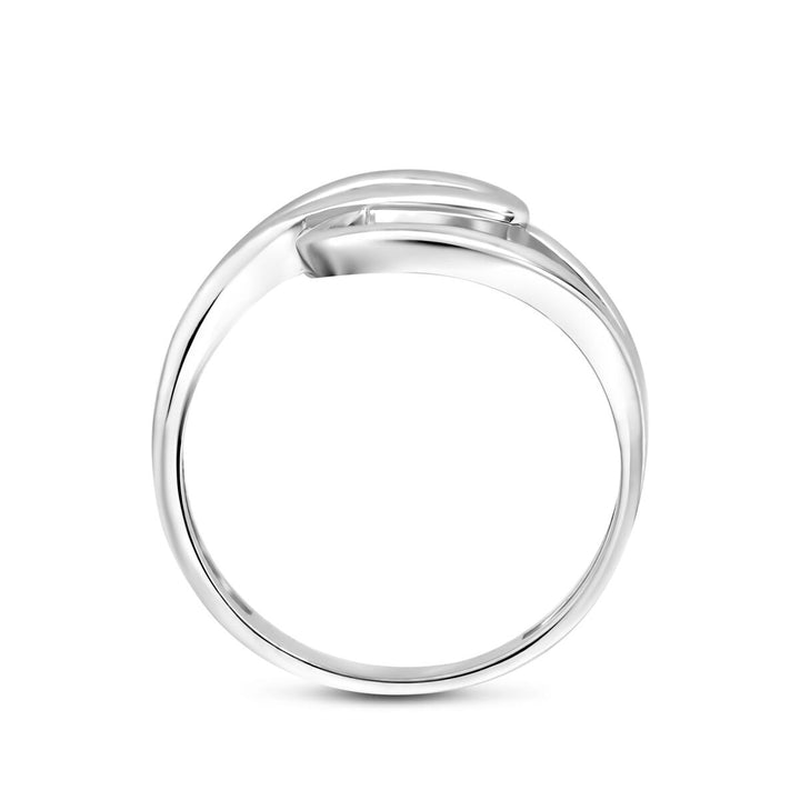 Gerhodineerd zilveren ring 925 poli/mat