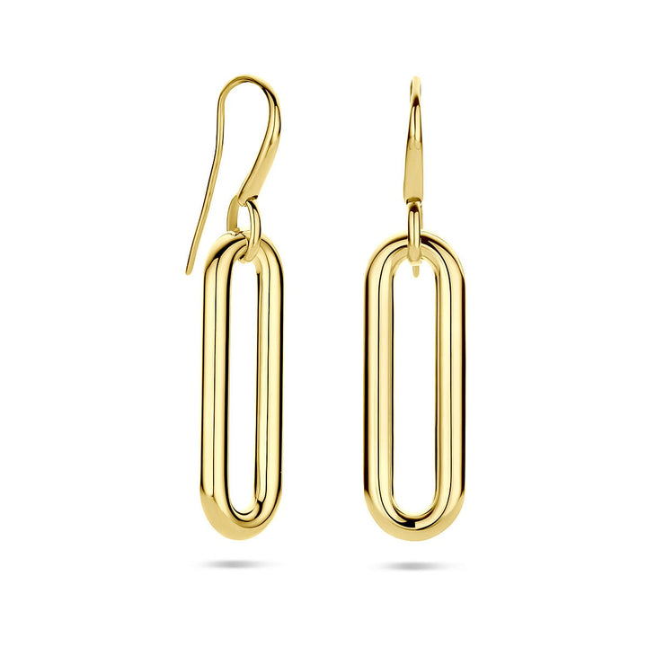 Gouden oorhangers dames – 14k geelgoud 33x11 mm