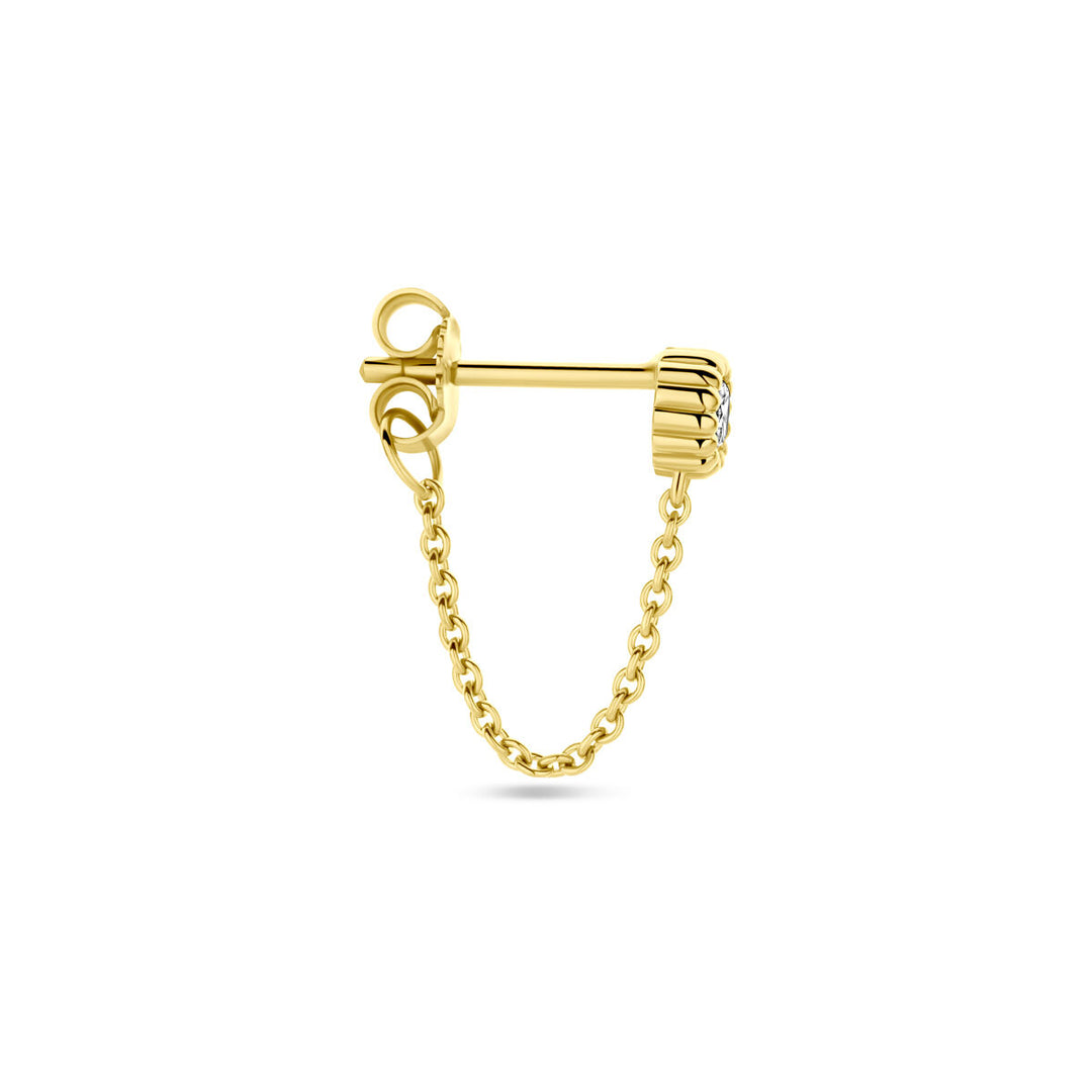 Ohrstecker Zirkonia pro Stück 14K Gelbgold