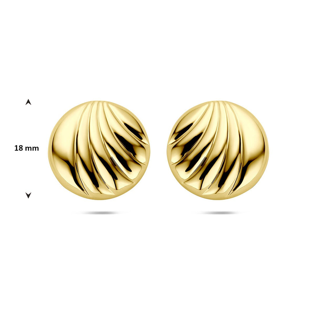 Verguld zilveren oorknoppen 18 mm – tijdloze statement oorbellen