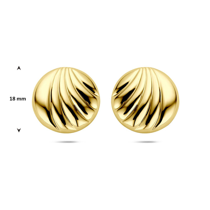 Verguld zilveren oorknoppen 18 mm – tijdloze statement oorbellen