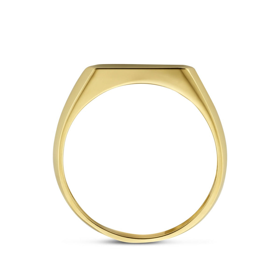 14k Geelgouden dames ring met 7 mm brede band