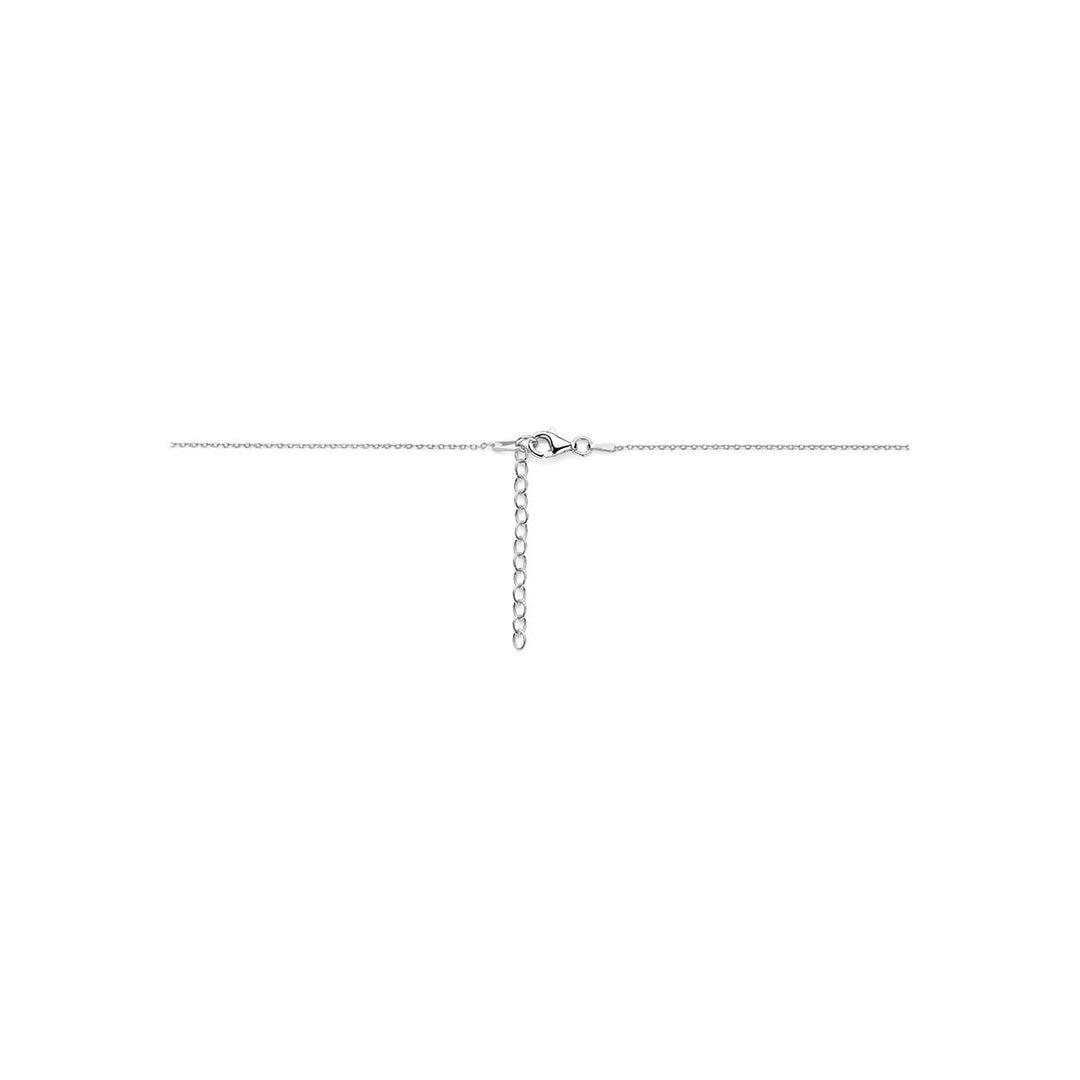 Gerhodineerd 925 zilveren ketting met klaver