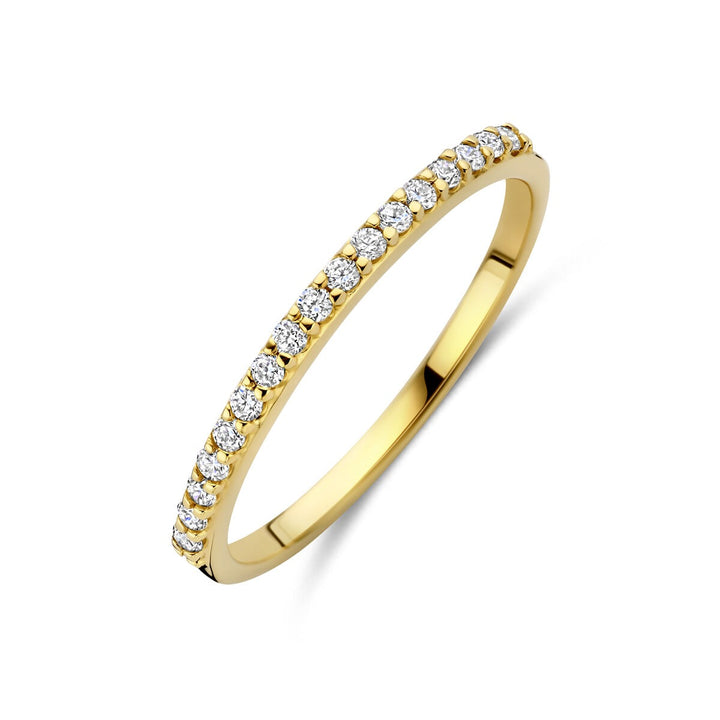 14k Geelgouden ring met lab grown diamant