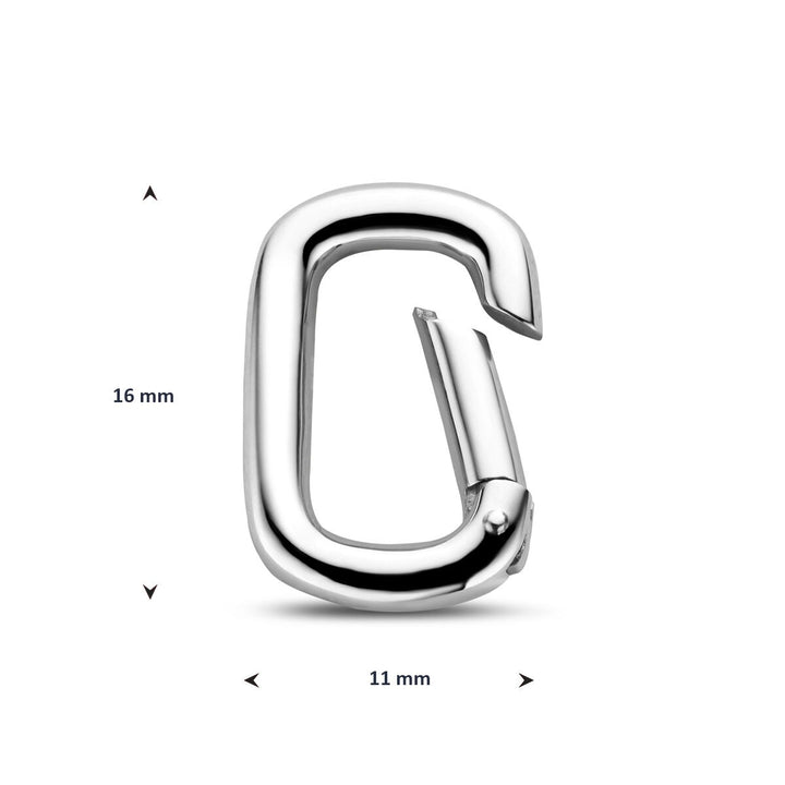 925 Gerhodineerd Zilveren Connector Paperclip