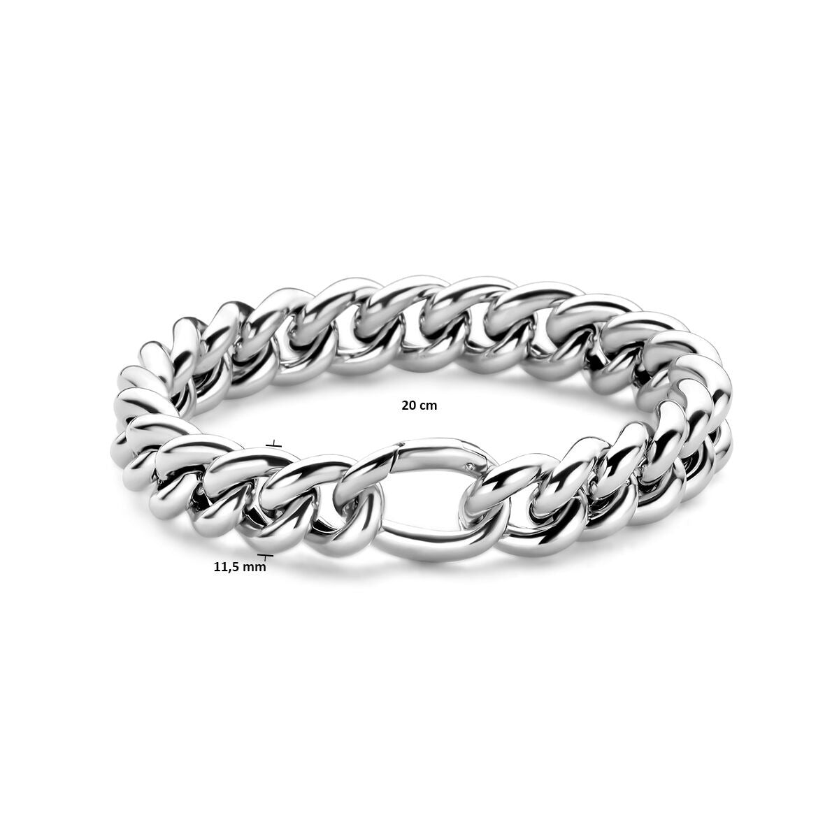 925 Gerhodineerd Zilveren Armband Gourmette