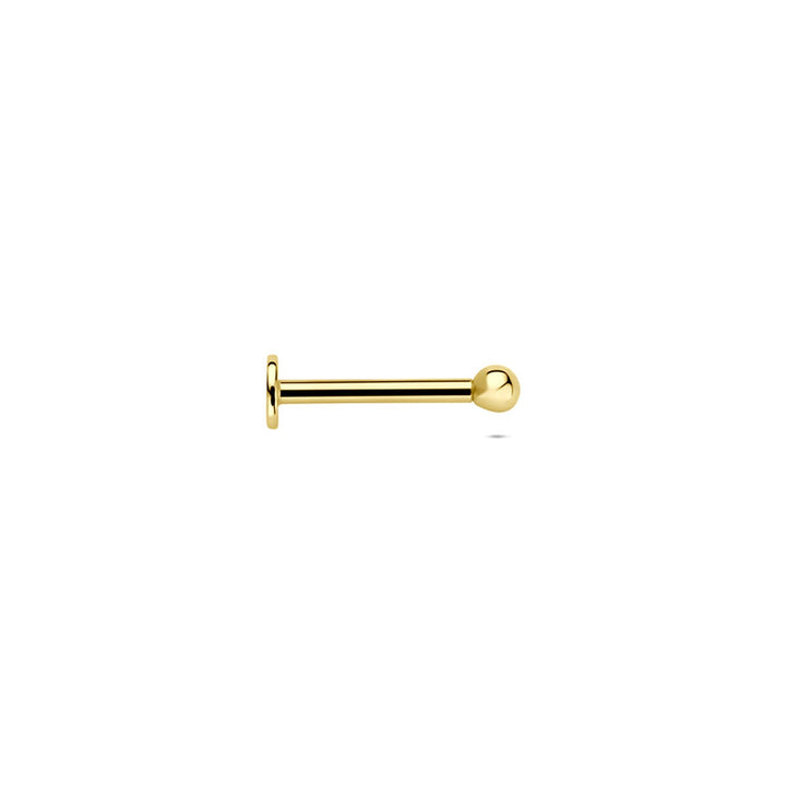 flat back piercing bol 2 mm 14K geelgoud