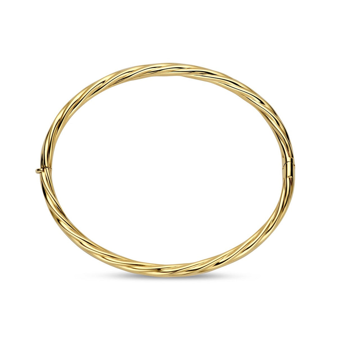 Gouden dames bangle – 14k met scharniersluiting