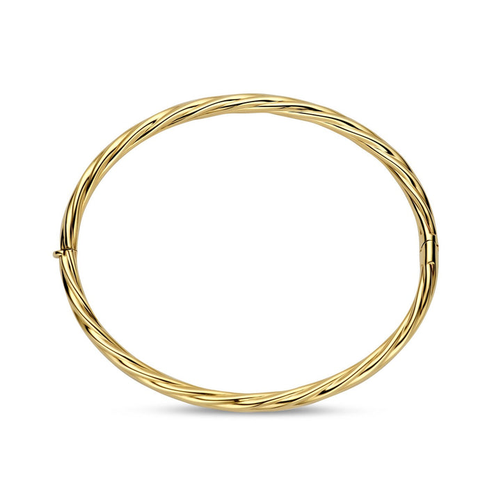 Gouden dames bangle – 14k met scharniersluiting