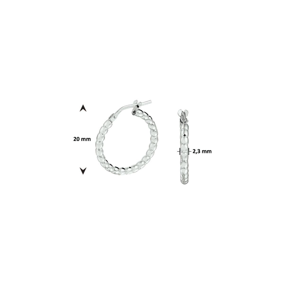 Gerhodineerd zilveren oorringen – 20 mm