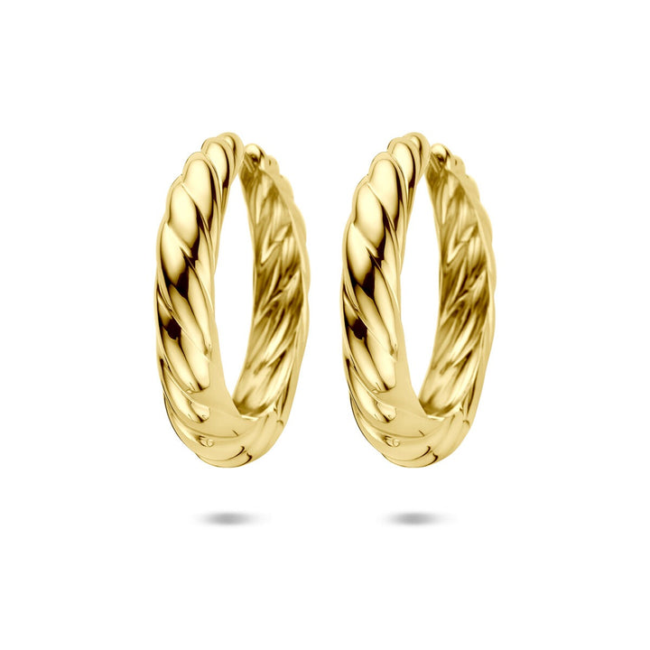Verguld zilveren klapoorringen dames – 40 x 7 mm