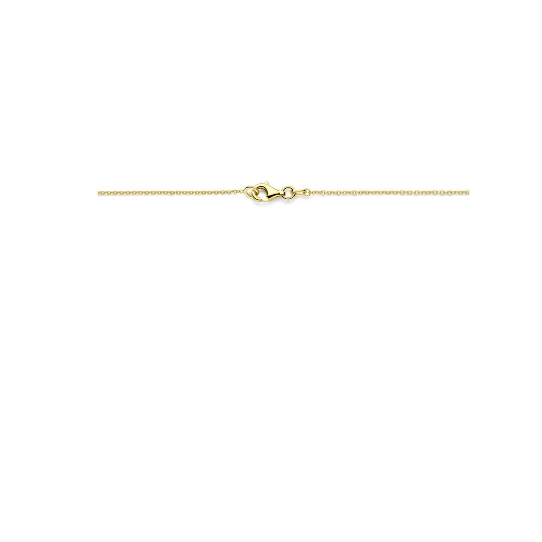 Gouden Collier 14k met Blauw en Groen Kwartsiet – Dames