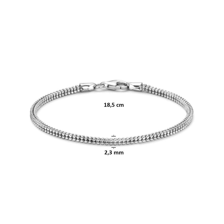 Gerhodineerd 925 zilveren popcorn armband
