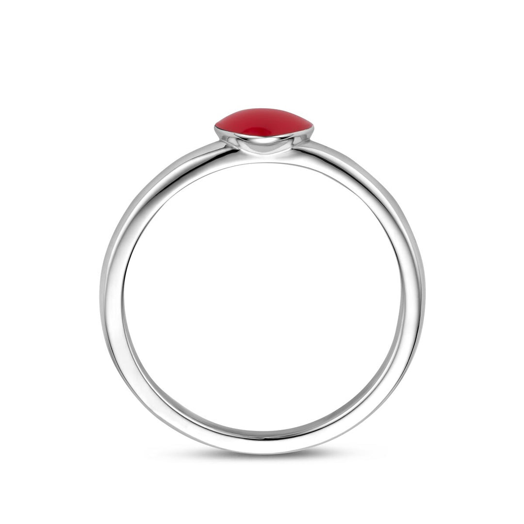 Zilveren kinder ring met hartje – gerhodineerd