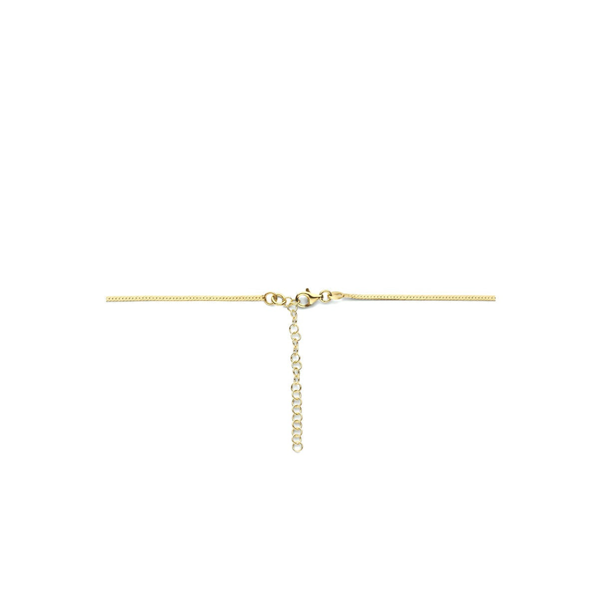 Goudkleurige slangcollier op zilver