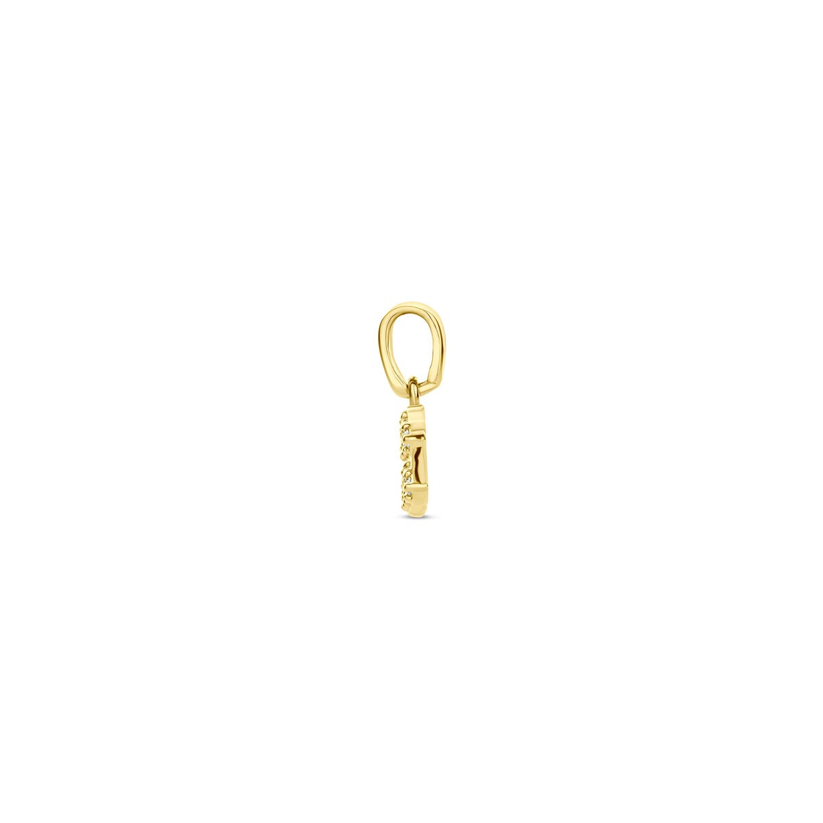 14k geelgouden sterrenbeeld hanger met diamant