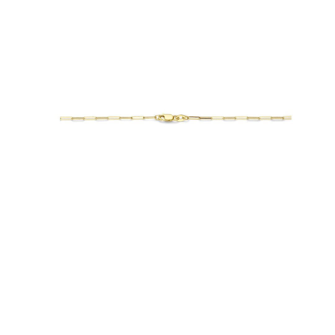 Gouden ketting zonder hanger 14k paperclip schakel dames 1,8 mm 45 cm
