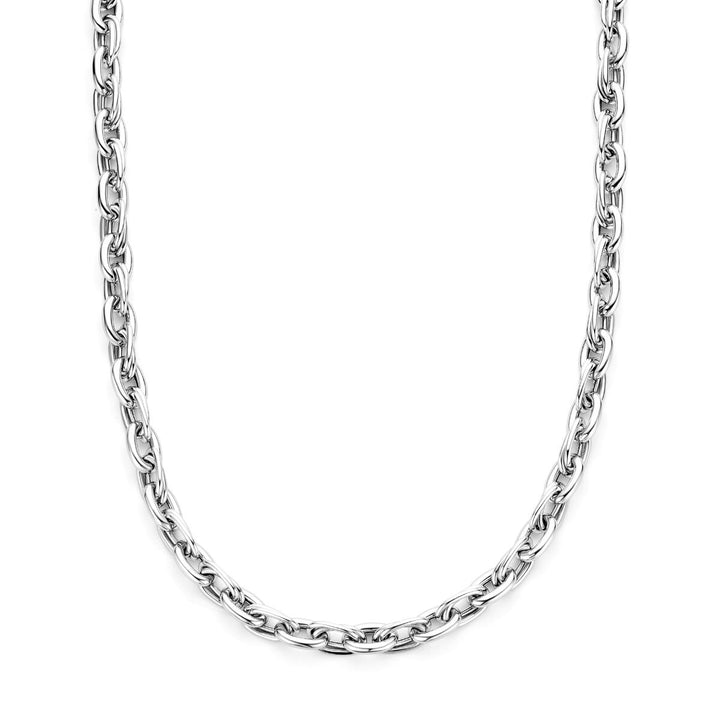 Zilveren collier 925 gerhodineerd met grove draadschakels
