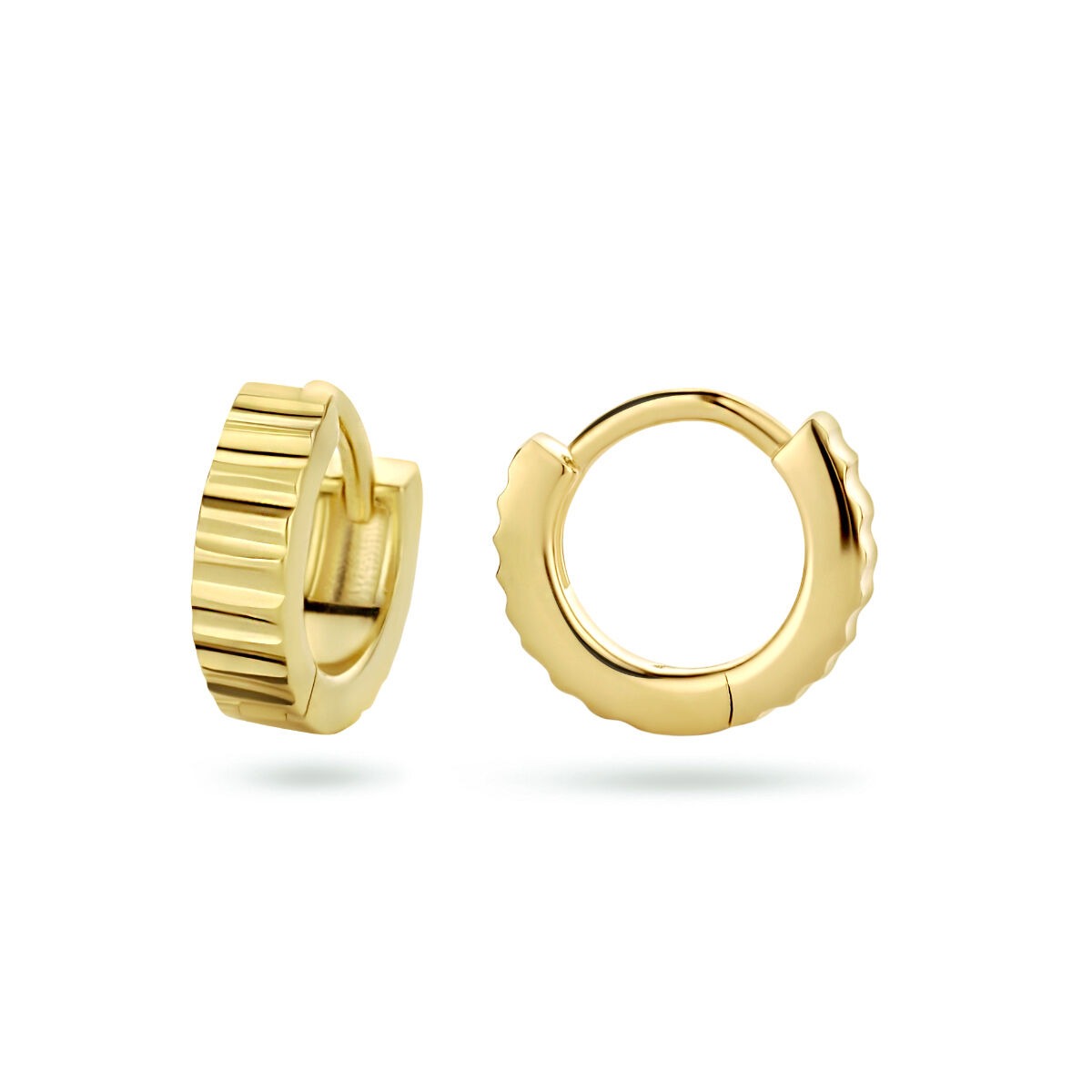Verguld Zilveren Klapoorringen – 11 mm