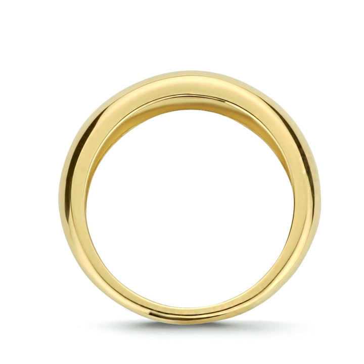 9k geelgoudkleurige damesring – klassiek en krachtig