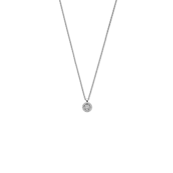 Zilveren collier met zirkonia – gerhodineerd 925 zilver