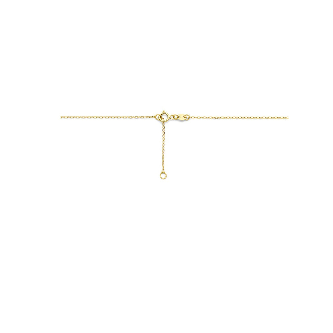 14k geelgouden collier met druppelvormige hanger