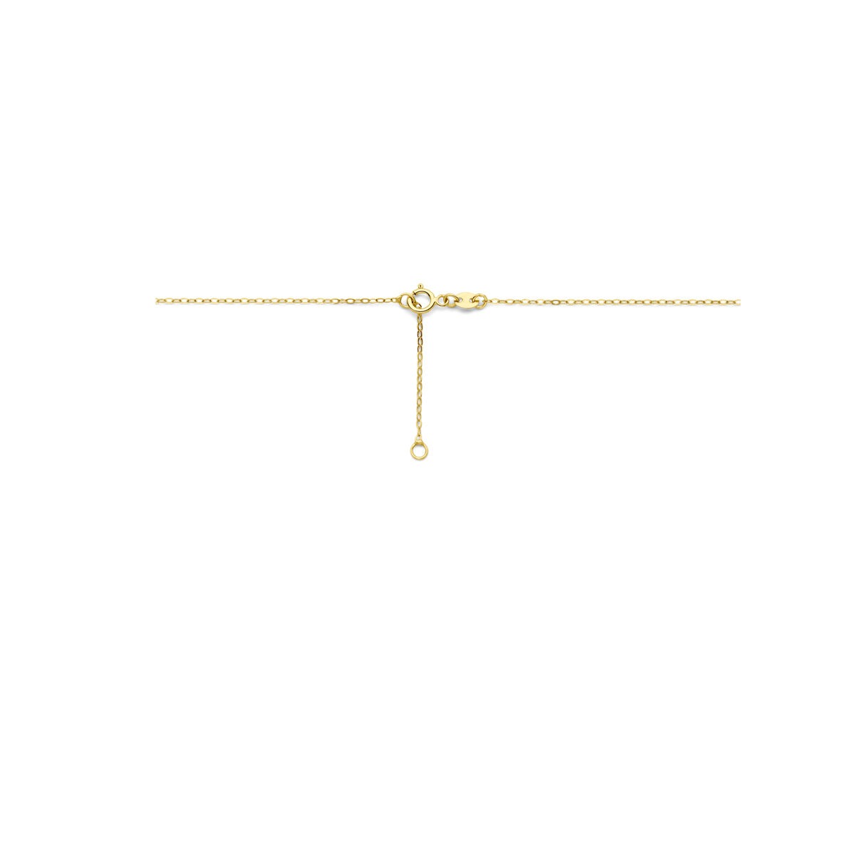 14k geelgouden collier met druppelvormige hanger