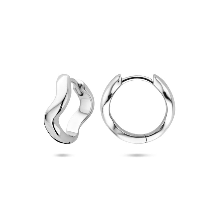 Gerhodineerd zilveren klapoorringen – 15 mm