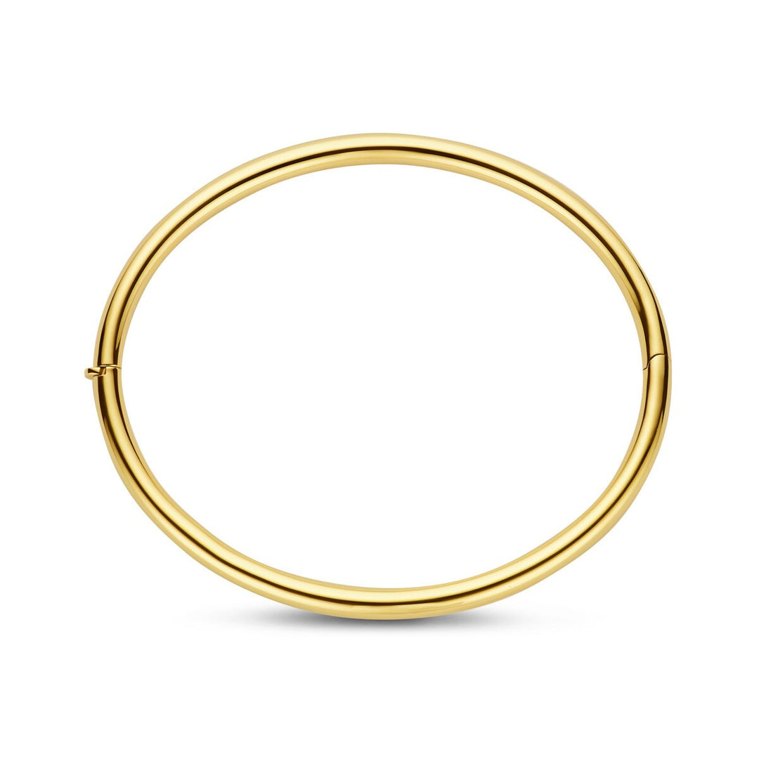 Gouden dames armband – 14k bangle met scharniersluiting