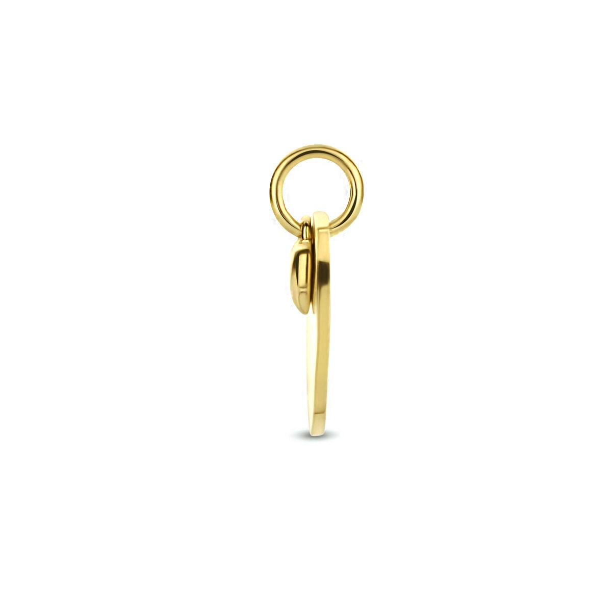 Gouden graveerhanger 9k met uitgespaard hartje – Graveer Kettingen