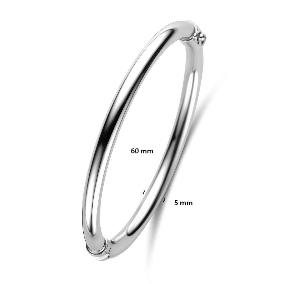 Gerhodineerd zilveren bangle armband dames