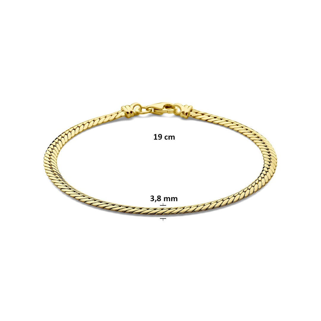 14k Geelgouden gourmette armband dames