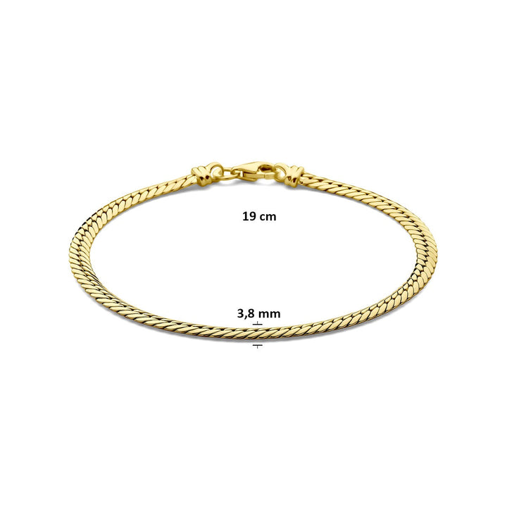 14k Geelgouden gourmette armband dames